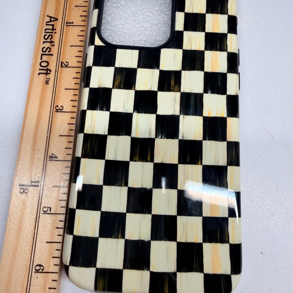 IPHONE 14 Pro Max Phone Case Black Cream Checkered Generic NEVER USED! - Picture 2 of 4